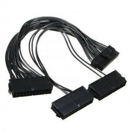 ATX 24 Pin Male 1 to 3 Ports Female Power Supply PSU Splitter adaptor Cable - TIO