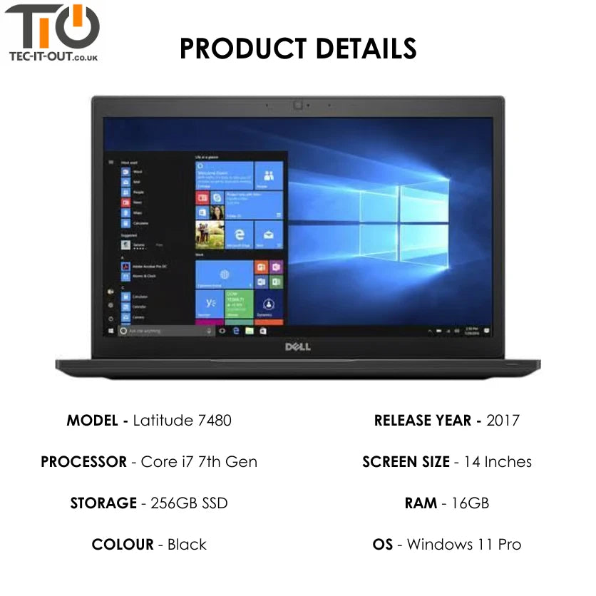 Dell Latitude 7480 14-inch Core i7-7600U (2017)-Dell-TIO
