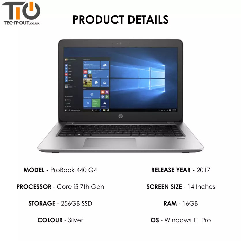 HP ProBook 440 G4 14-inch Core i5-7200U (2017)-HP-TIO