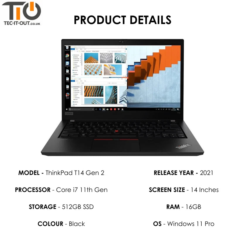 Lenovo ThinkPad T14 Gen 2 14-inch Core i7-1165G7 (2021)-Lenovo-TIO