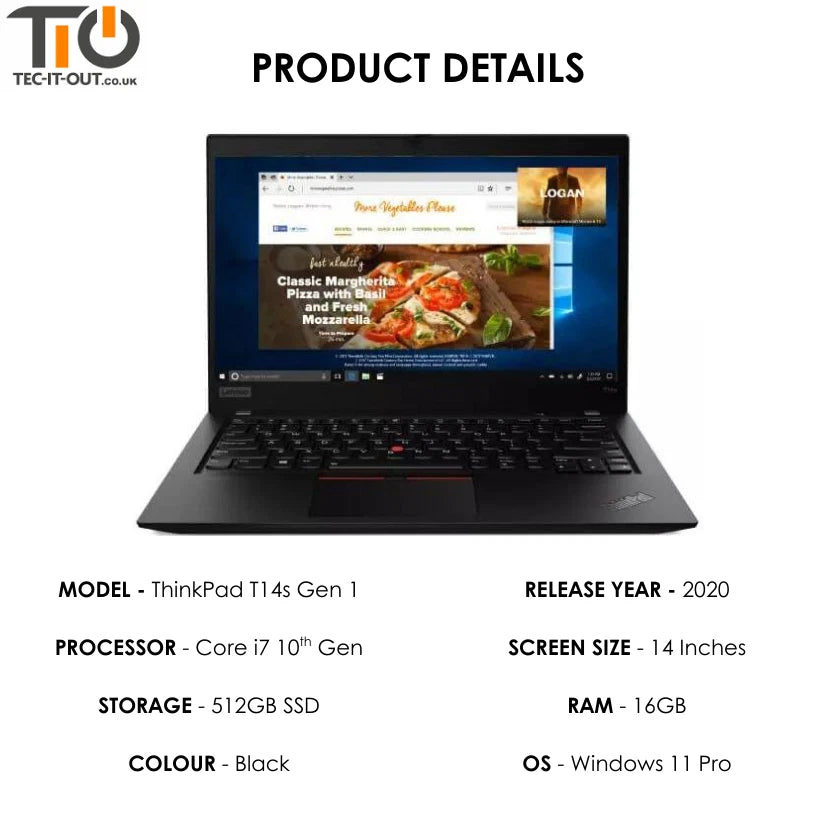 Lenovo ThinkPad T14s Gen 1 14-inch Core i7-10510U (2020)-Lenovo-TIO