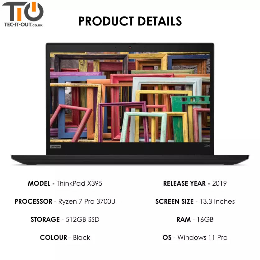 Lenovo ThinkPad X395 Touchscreen 13-inch Ryzen 7 PRO 3700U (2019)-Lenovo-TIO