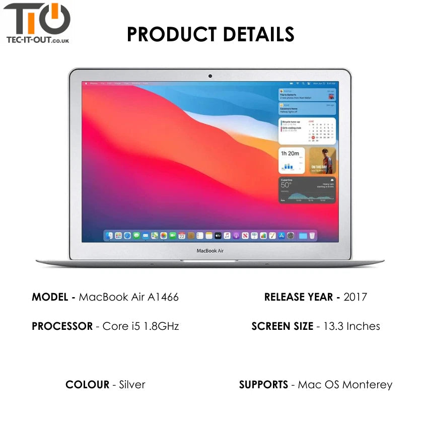 MacBook Air 13-inch A1466 Core i5-5350U (2017)-Apple-TIO
