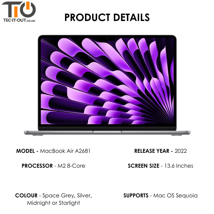 MacBook Air 13-inch A2681 Apple M2 (8-core CPU 10-core GPU) (2022)-Apple-TIO