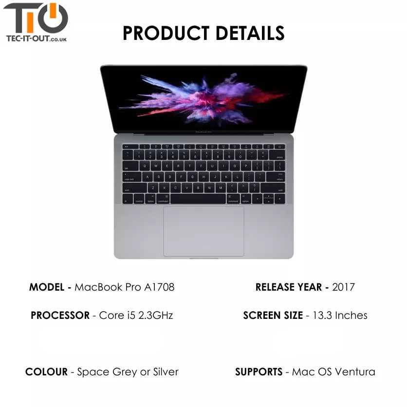 MacBook Pro 13-inch A1708 Core i5-7360U (2017)-Apple-TIO