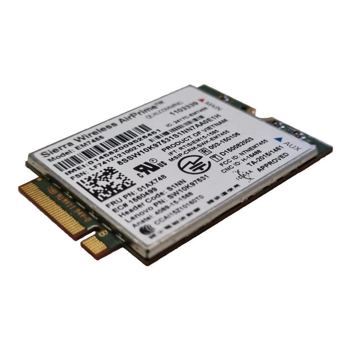 Sierra Wireless AirPrime EM7455 WWAN 4G LTE Mobile Card Lenovo 00JT542 - TIO