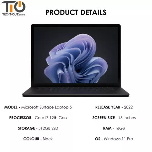 Surface Laptop 5 15-inch Core i7-1265U (2022)-Microsoft-TIO