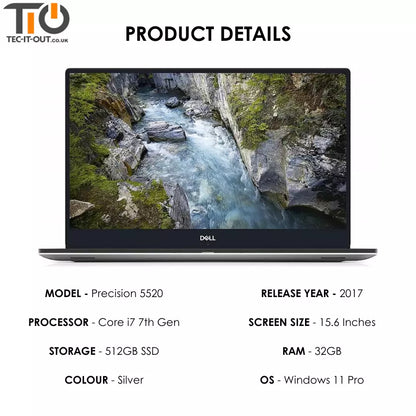 Dell Precision 5520 15-inch Core i7-7820HQ (2017)-Dell-TIO