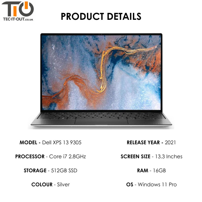 Dell XPS 13 9305 Touchscreen 13-inch Core i7-1165G7 (2021)-Dell-TIO