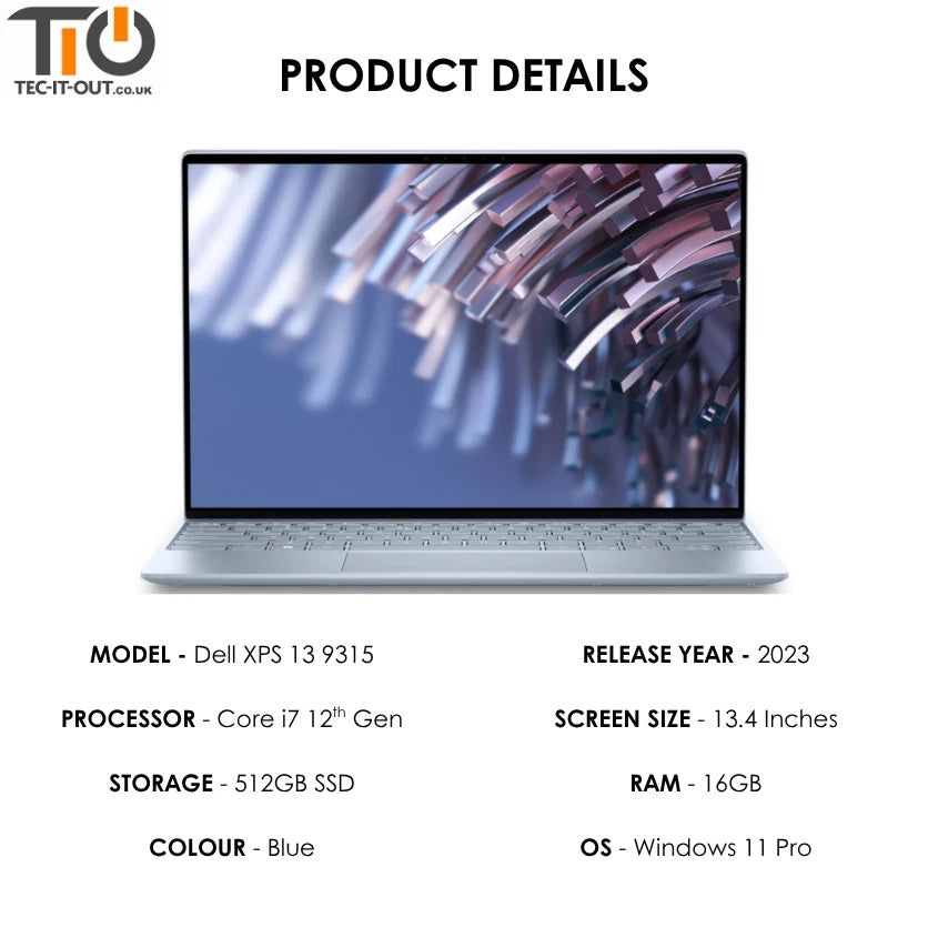 Dell XPS 13 9315 Touchscreen 13-inch Core i7-1250U (2023)-Dell-TIO