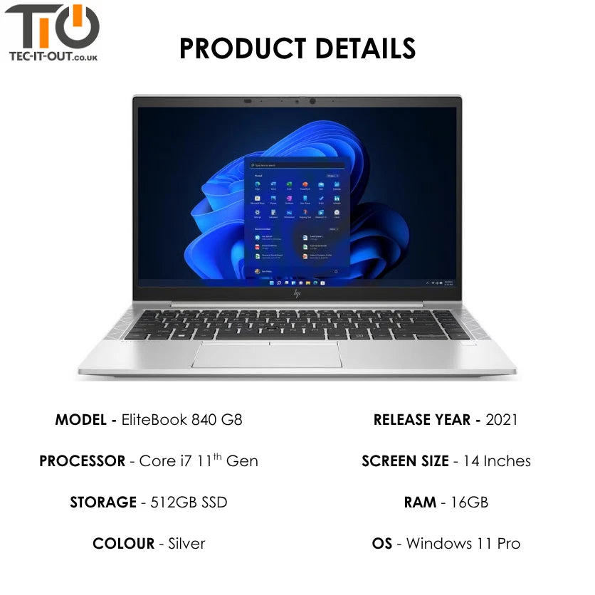 HP Elitebook 840 G8 14-inch Core i7-1165G7 (2021)-HP-TIO