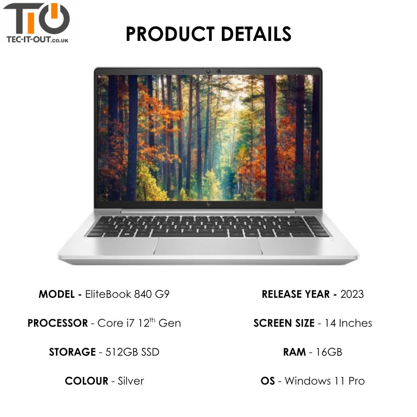 HP EliteBook 840 G9 14-inch Core i7-1255U (2023)-HP-TIO
