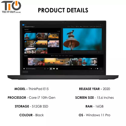 Lenovo ThinkPad E15 15-inch Core i7-10510U (2020)-Lenovo-TIO