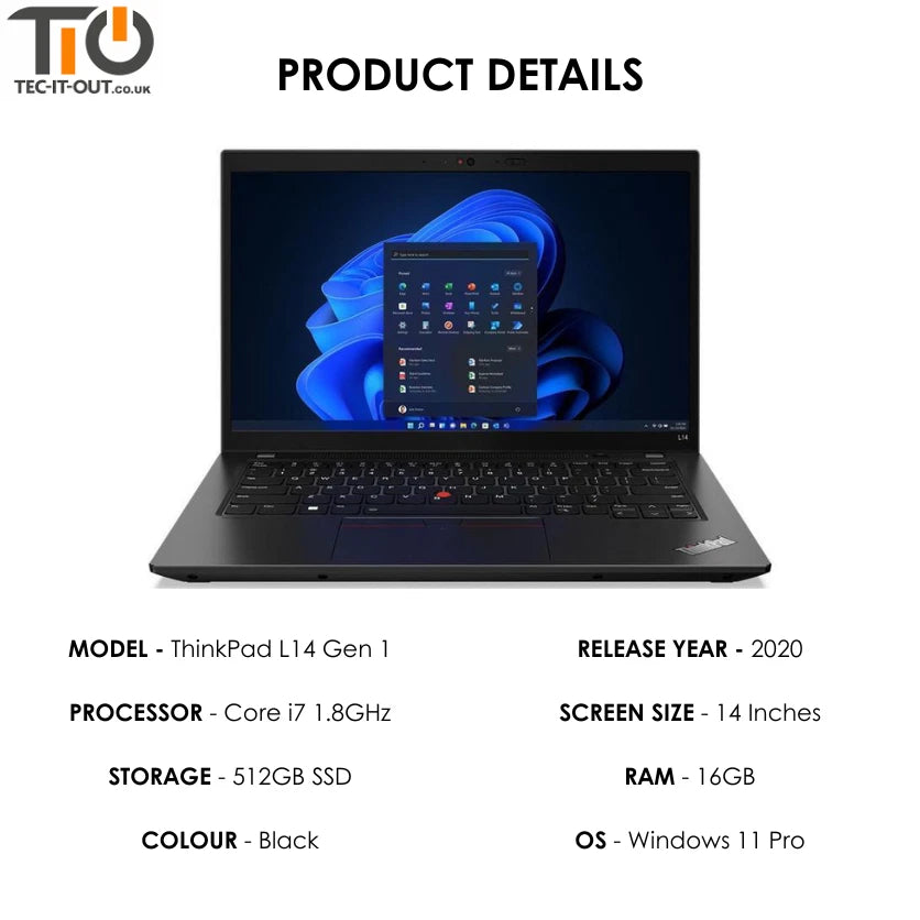 Lenovo ThinkPad L14 Gen 1 14-inch Core i7-10610U (2020)-Lenovo-TIO