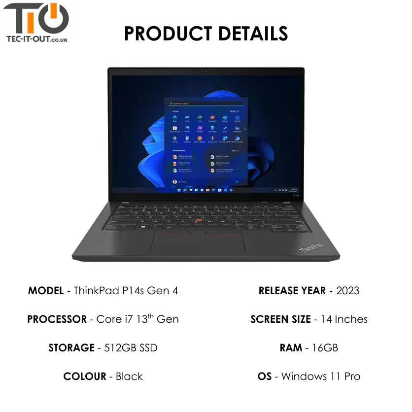 Lenovo ThinkPad P14s G4 14-inch Core i7-1360P (2023)-Lenovo-TIO