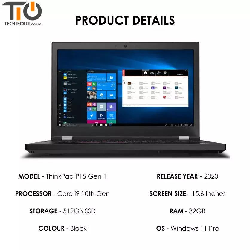 Lenovo ThinkPad P15 Gen 1 15-inch Core i9-10885H (2020)-Lenovo-TIO