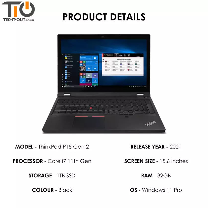 Lenovo ThinkPad P15 Gen 2 15-inch Core i7-11800H (2021)-Lenovo-TIO