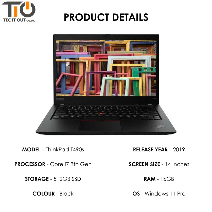 Lenovo ThinkPad T490s 14-inch Core i7-8565U (2019)-Lenovo-TIO