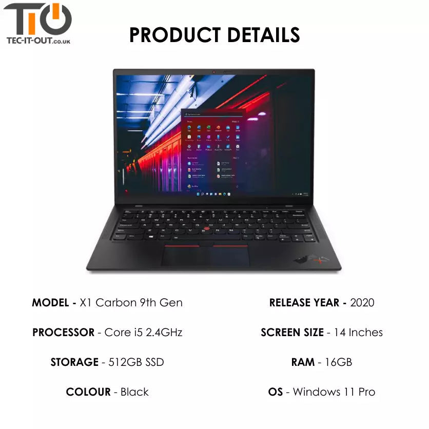 Lenovo ThinkPad X1 Carbon 9th Gen 14-inch Core i5-1135G7 (2021)-Lenovo-TIO