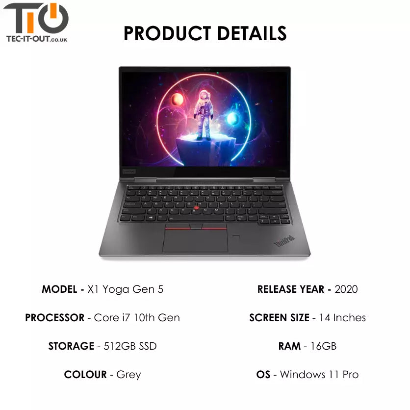 Lenovo ThinkPad X1 Yoga Gen 5 14-inch Core i7-10610U (2020)-Lenovo-TIO