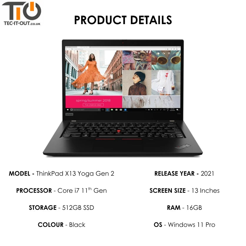 Lenovo ThinkPad X13 Yoga Gen 2 13-inch Core i7-1165G7 (2021)-Lenovo-TIO