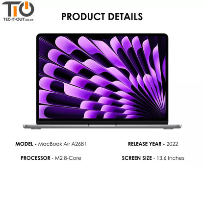 Macbook Air 13-inch A2681 Apple M2 (8-core CPU 8-core GPU) (2022) - Midnight-Apple-TIO
