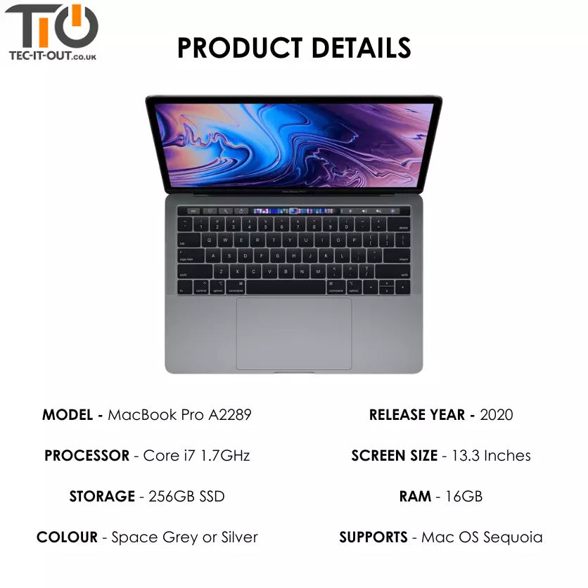 MacBook Pro 13-inch A2289 Core i7-8557U (2020)-Apple-TIO