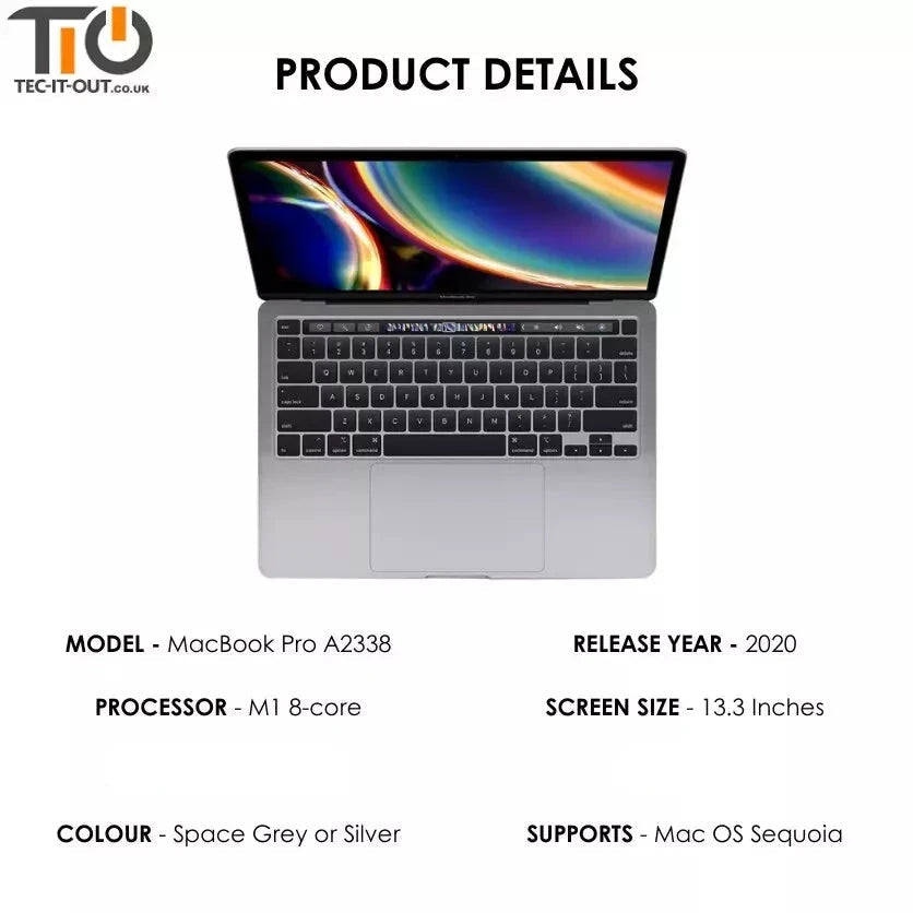 MacBook Pro 13-inch A2338 M1 8-Core CPU 8-Core GPU (2020) – TIO MacBook Pro 13-inch A2338 M1 8-Core CPU 8-Core GPU (2020) – TIO