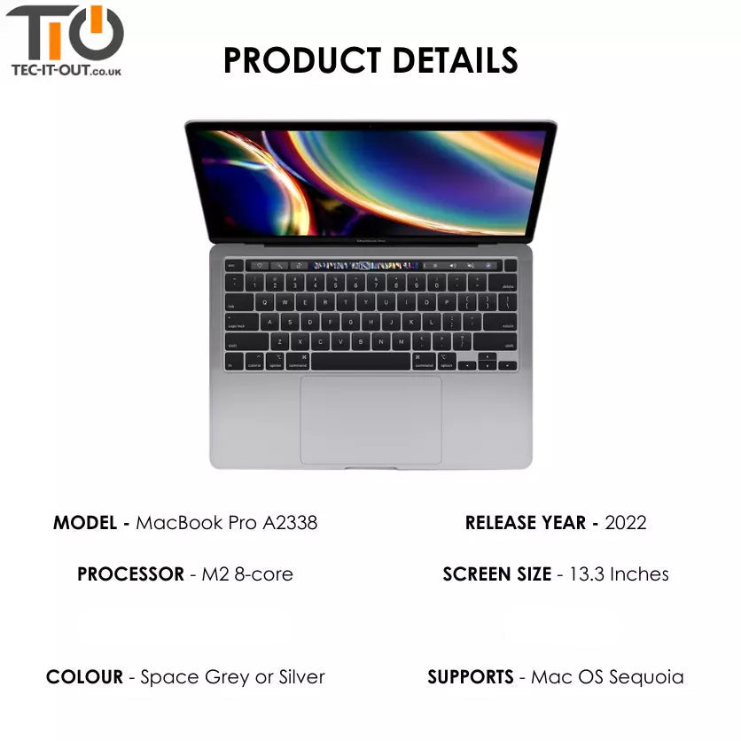 MacBook Pro 13-inch A2338 M2 (8-Core CPU 10-Core GPU) (2022)-Apple-TIO