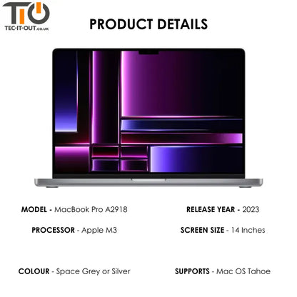 MacBook Pro 14-inch A2918 M3 (8-core CPU 10-core GPU) (2023)-Apple-TIO
