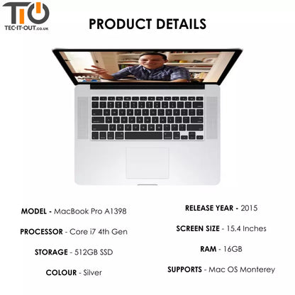 MacBook Pro 15-inch A1398 Core i7-4870HQ (2015)-Apple-TIO