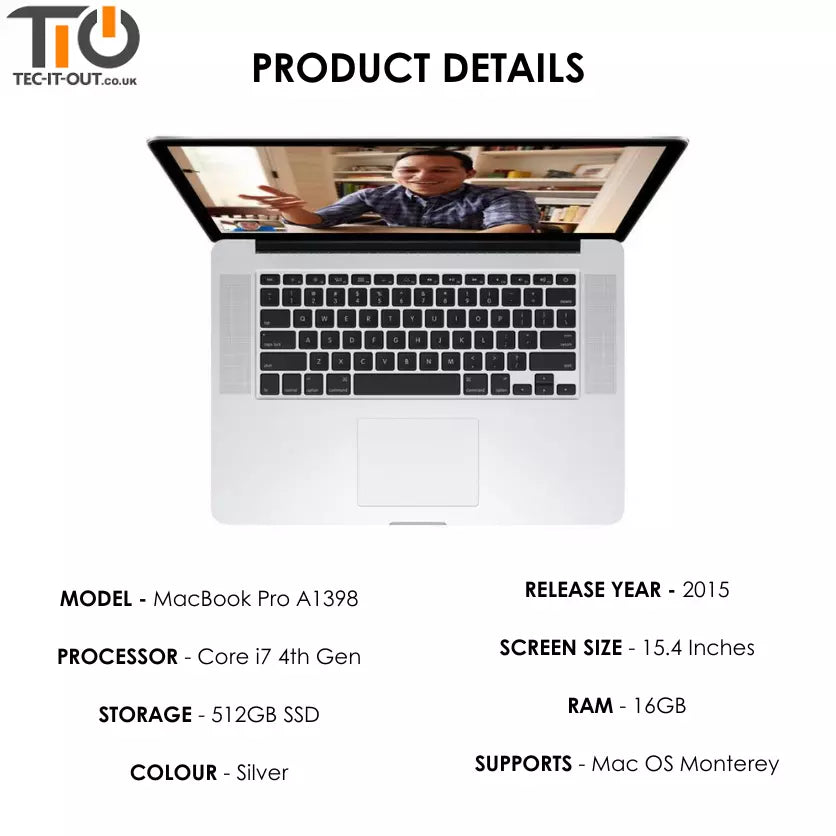 MacBook Pro 15-inch A1398 Core i7-4870HQ (2015)-Apple-TIO