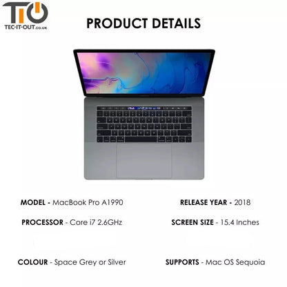 MacBook Pro 15-inch A1990 Core i7 2.6Ghz (2018)-Apple-TIO