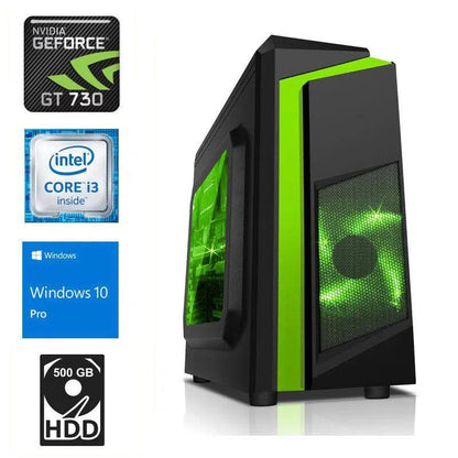TIO F3 Green Intel i3 3.60GHz GT730 Gaming PC - TIO