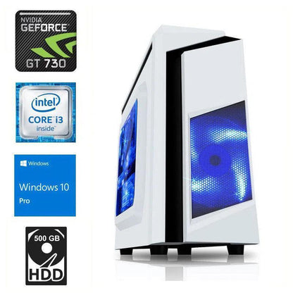 TIO F3 White Intel i3 3.60GHz GT730 Gaming PC - TIO